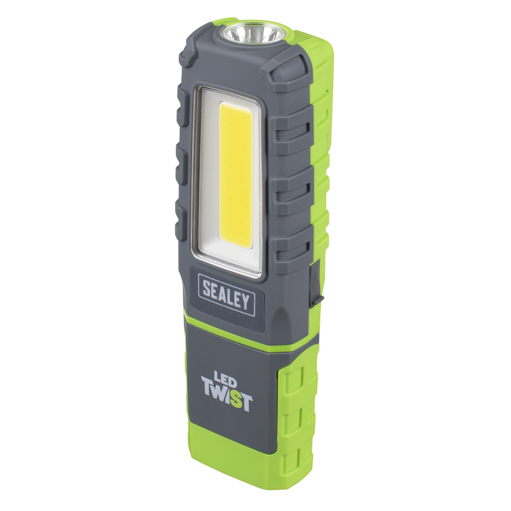 LED Twist Rechargeable Inspection Light, Green - Box of 12