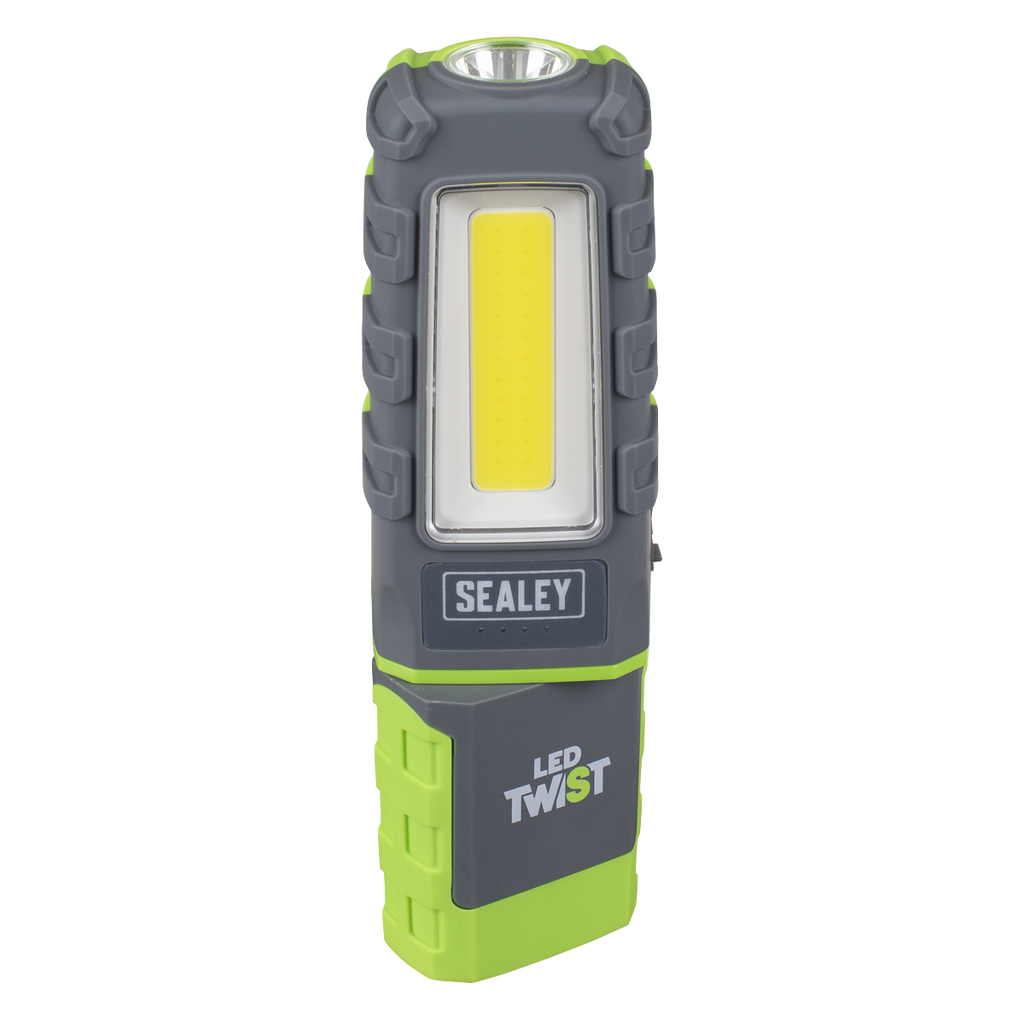 LED Twist Rechargeable Inspection Light, Green - Box of 12