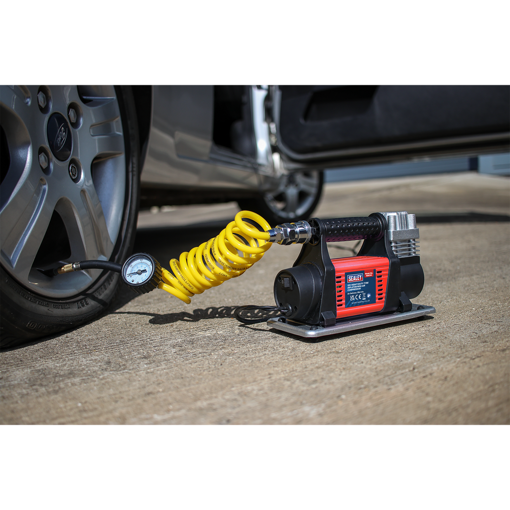 Heavy-Duty Tyre Inflator/Mini Air Compressor 12V