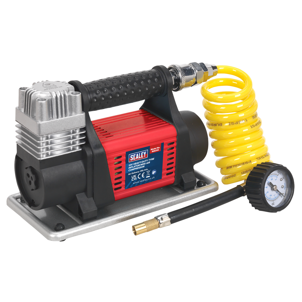 Heavy-Duty Tyre Inflator/Mini Air Compressor 12V