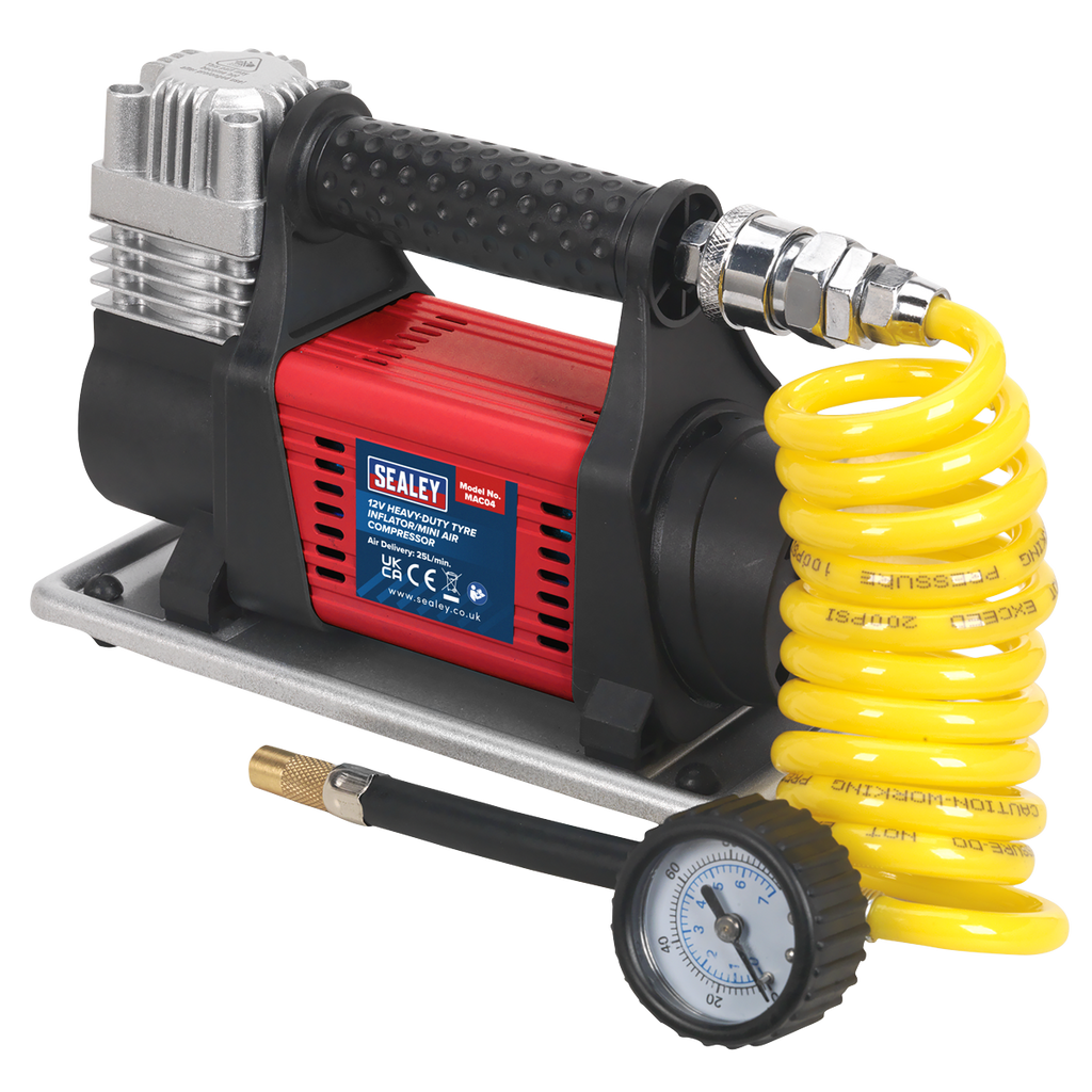 Heavy-Duty Tyre Inflator/Mini Air Compressor 12V