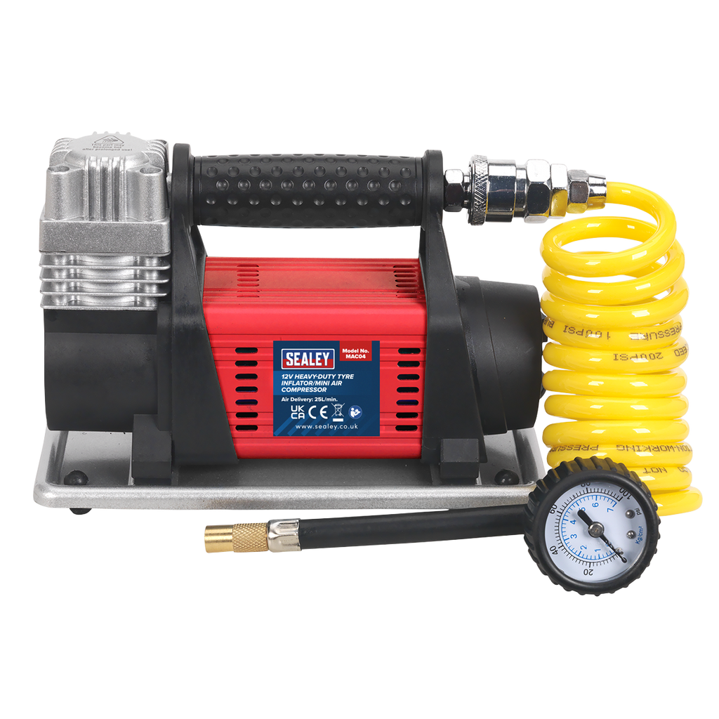 Heavy-Duty Tyre Inflator/Mini Air Compressor 12V
