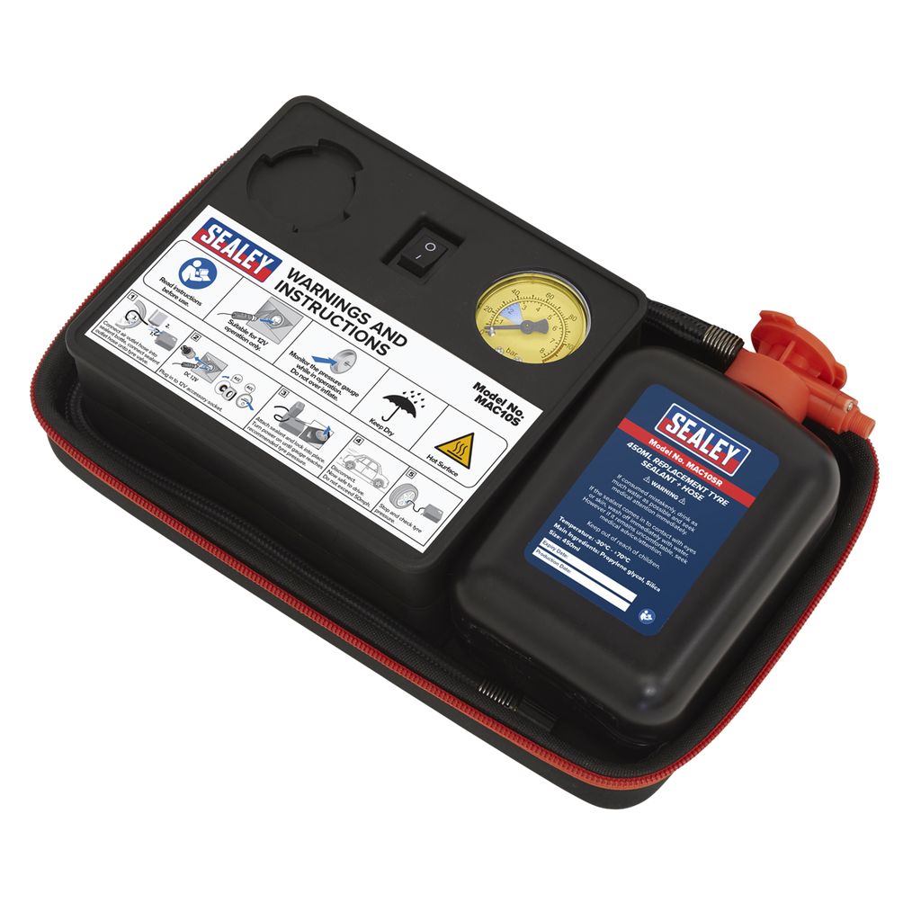 Tyre Inflator & Emergency Puncture Sealant Kit 12V