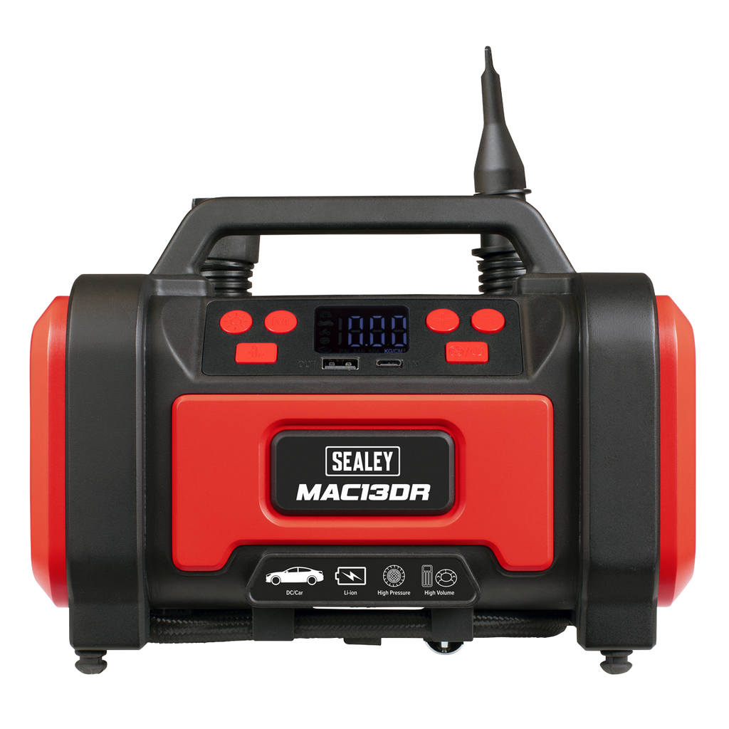 Rechargeable Tyre Inflator & High Volume Air Pump 12V