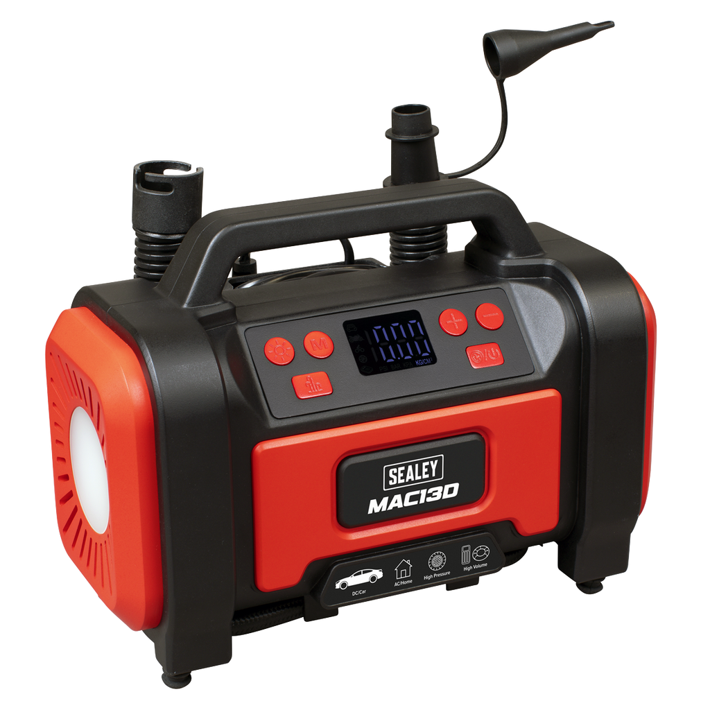 Tyre Inflator & High-Volume Air Pump 12V/230V AC