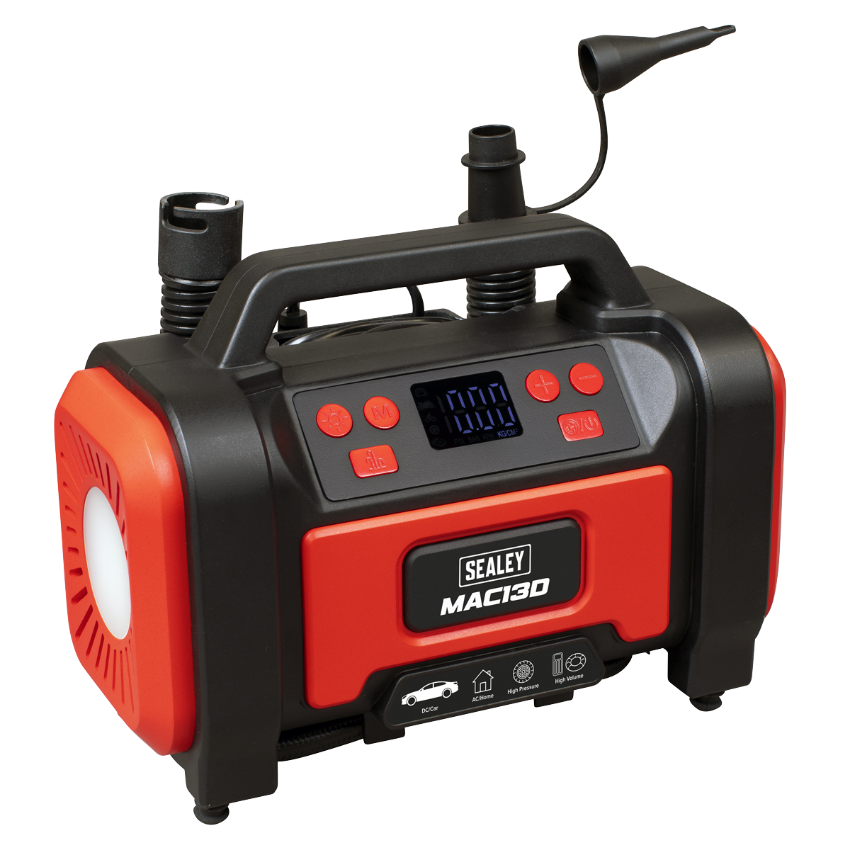 Tyre Inflator & High-Volume Air Pump 12V/230V AC