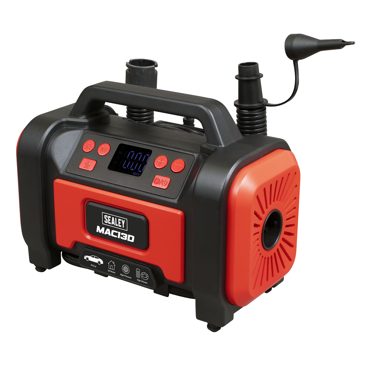 Tyre Inflator & High-Volume Air Pump 12V/230V AC