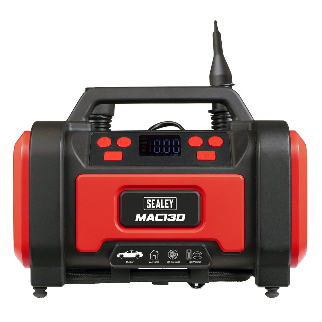 Tyre Inflator & High-Volume Air Pump 12V/230V AC