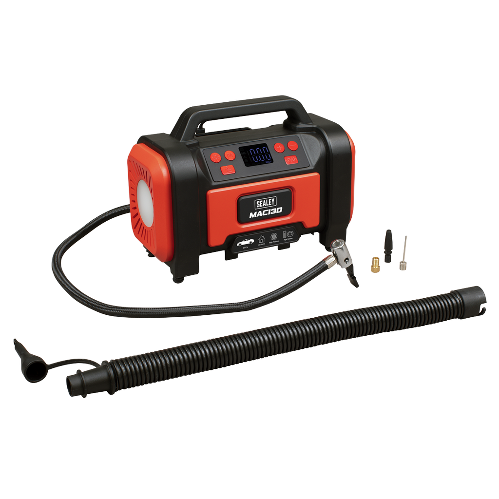 Tyre Inflator & High-Volume Air Pump 12V/230V AC