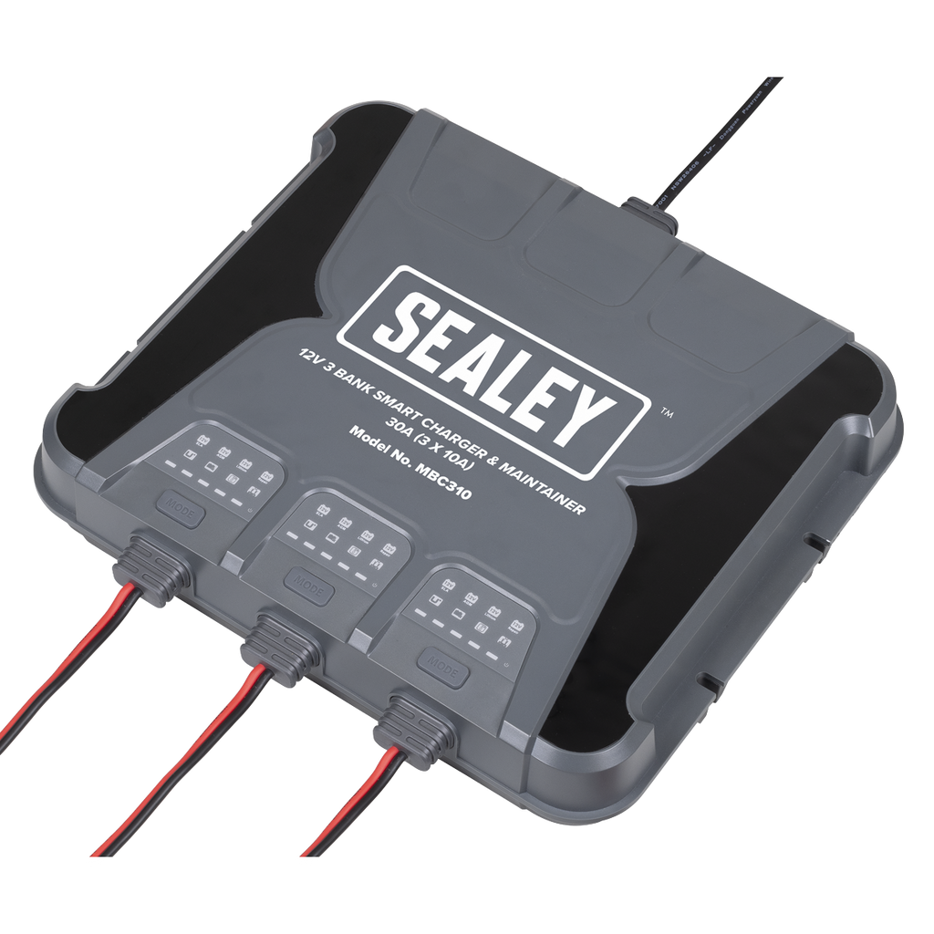3 Bank 12V Smart Charger & Maintainer 30A (3 x 10A)