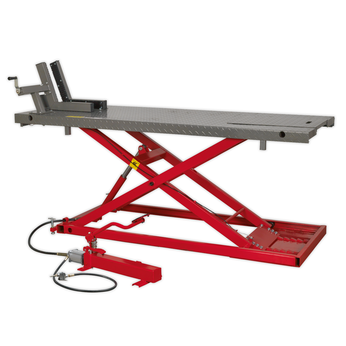 Heavy-Duty Air/Hydraulic Motorcycle Lift 680kg Capacity
