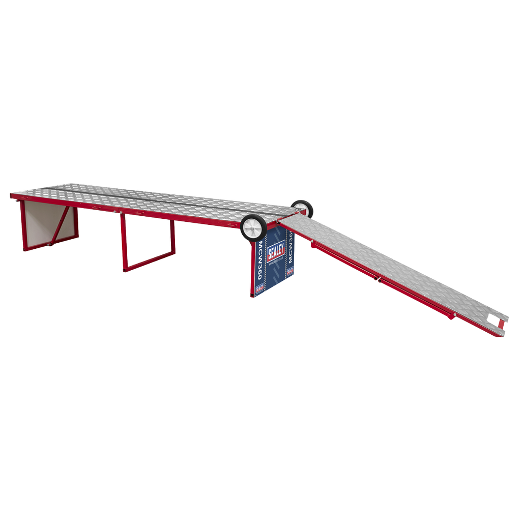 Folding Motorcycle Workbench with Ramp 360kg Capacity