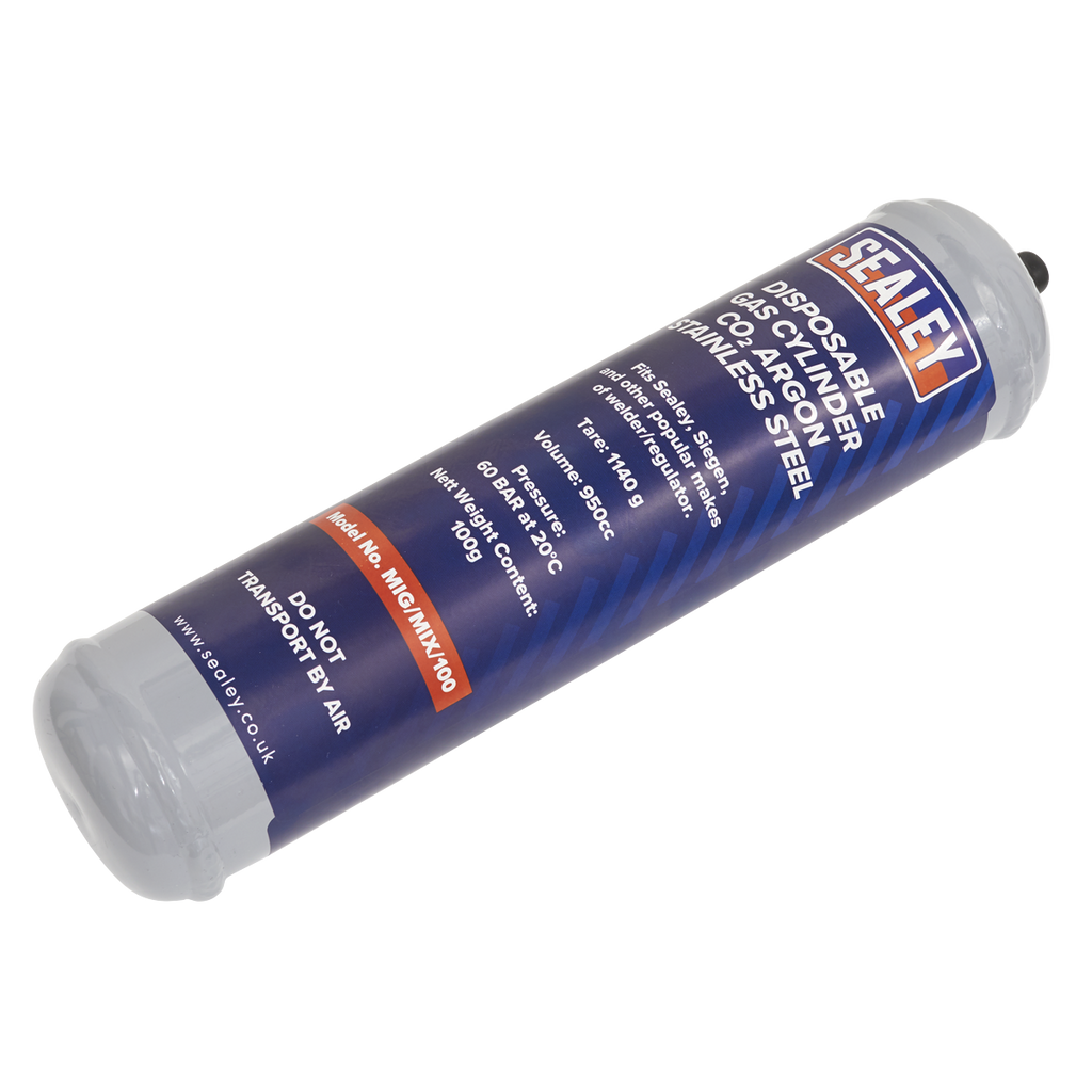 Disposable Carbon Dioxide/Argon Gas Cylinder 100g