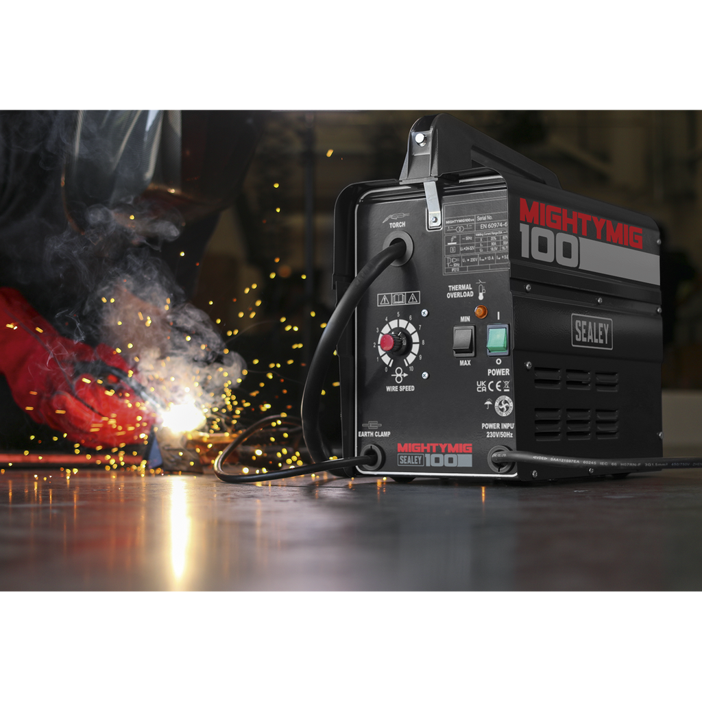Gasless MIG Welder, 100A (MIGHTYMIG100)