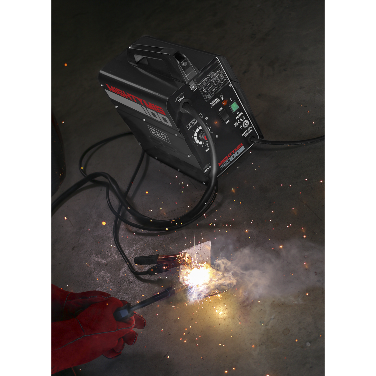 Gasless MIG Welder, 100A (MIGHTYMIG100)