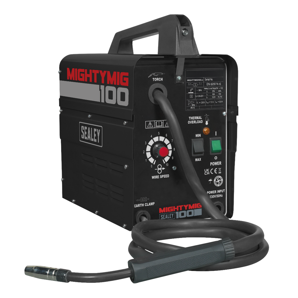 Gasless MIG Welder, 100A (MIGHTYMIG100)