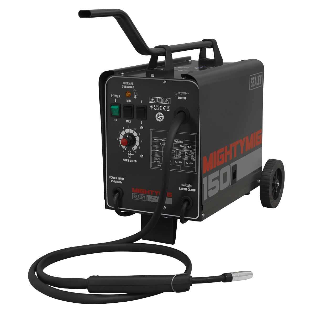 Professional Gas/Gasless MIG Welder 150A 230V