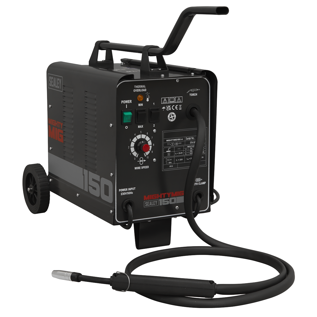 Professional Gas/Gasless MIG Welder 150A 230V