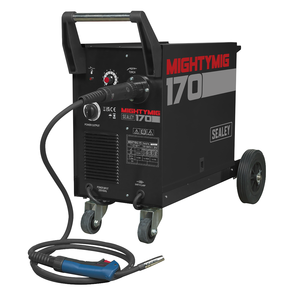 Professional Gas/Gasless MIG Welder with Euro Torch 170A