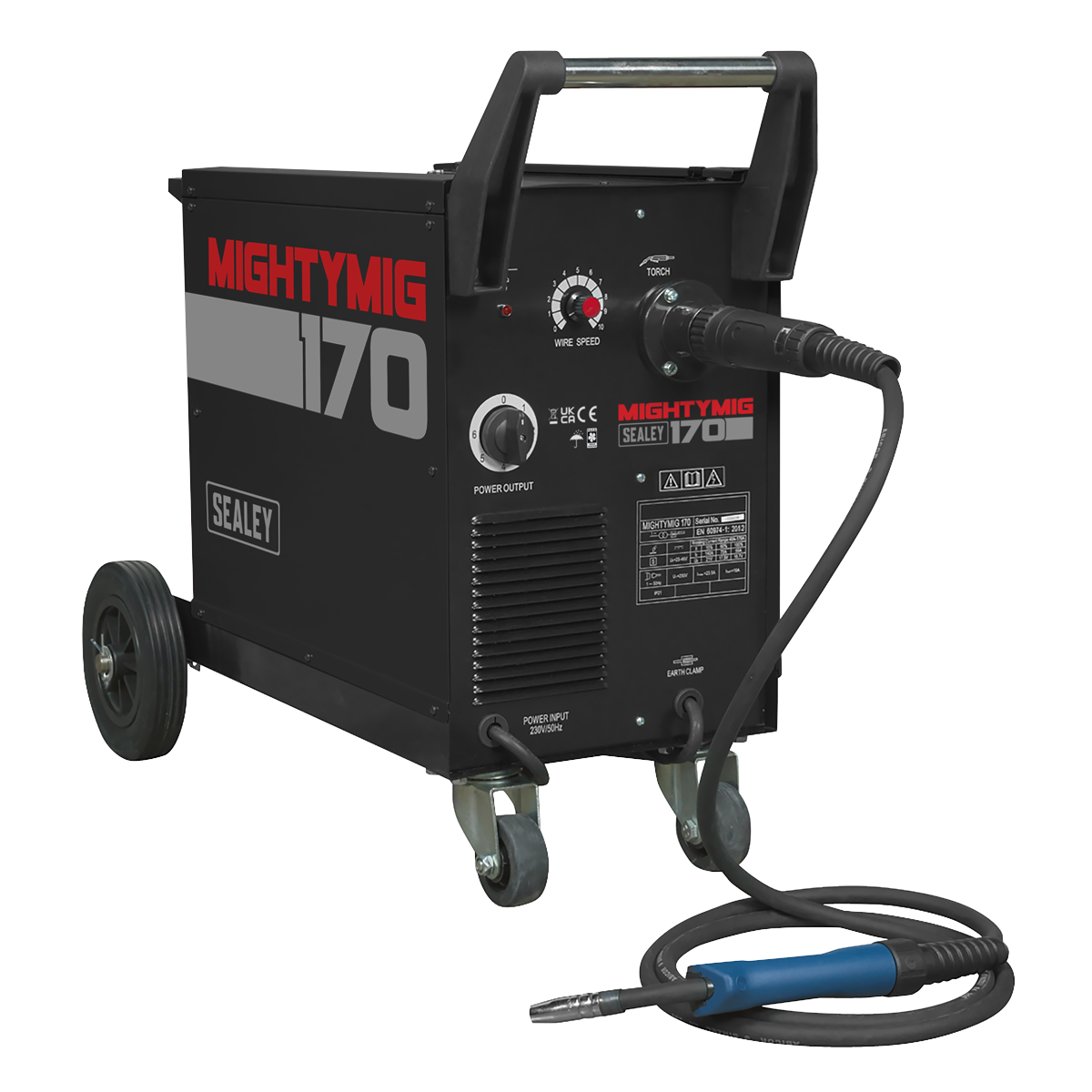 Professional Gas/Gasless MIG Welder with Euro Torch 170A