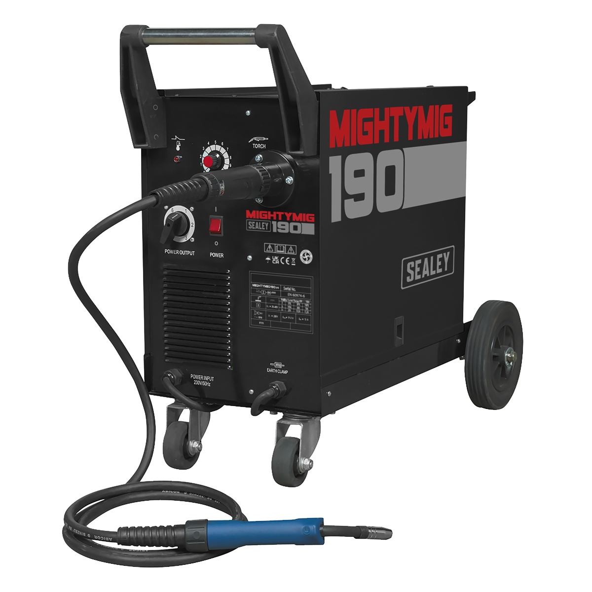 Professional Gas/Gasless MIG Welder with Euro Torch 190A