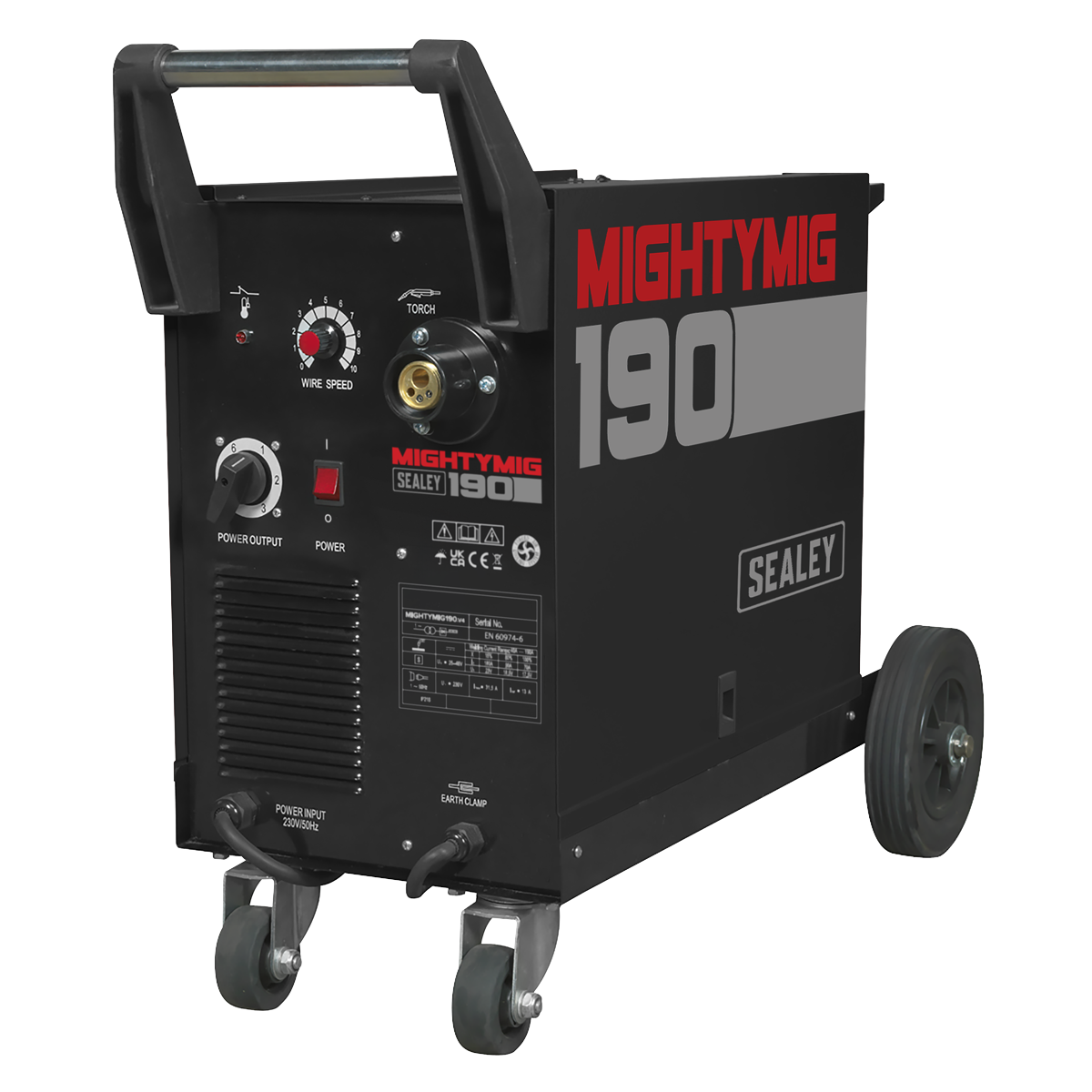 Professional Gas/Gasless MIG Welder with Euro Torch 190A