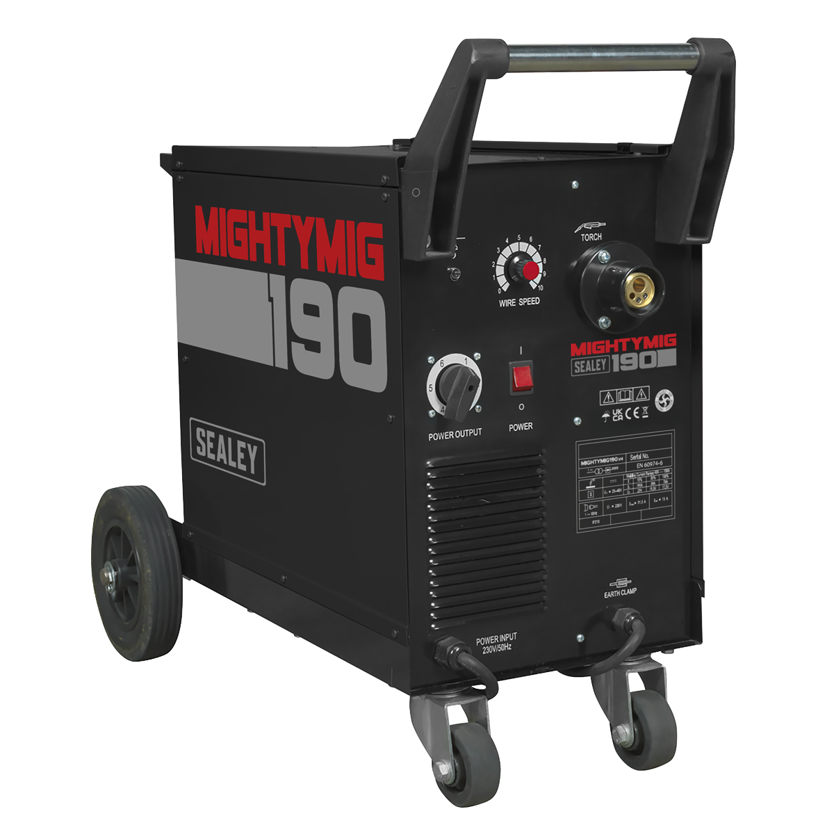 Professional Gas/Gasless MIG Welder with Euro Torch 190A