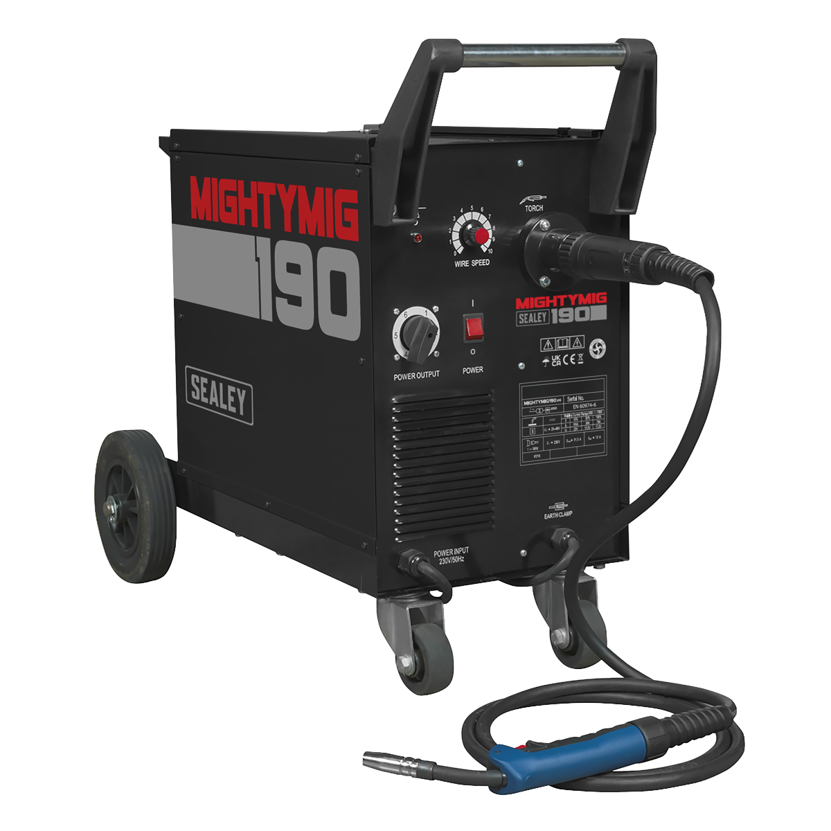 Professional Gas/Gasless MIG Welder with Euro Torch 190A