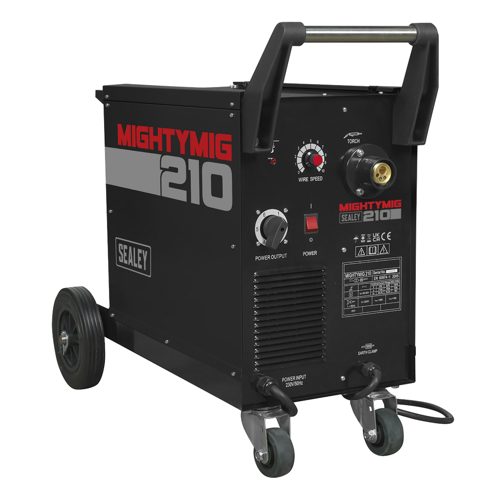 Professional Gas/Gasless MIG Welder with Euro Torch 210A