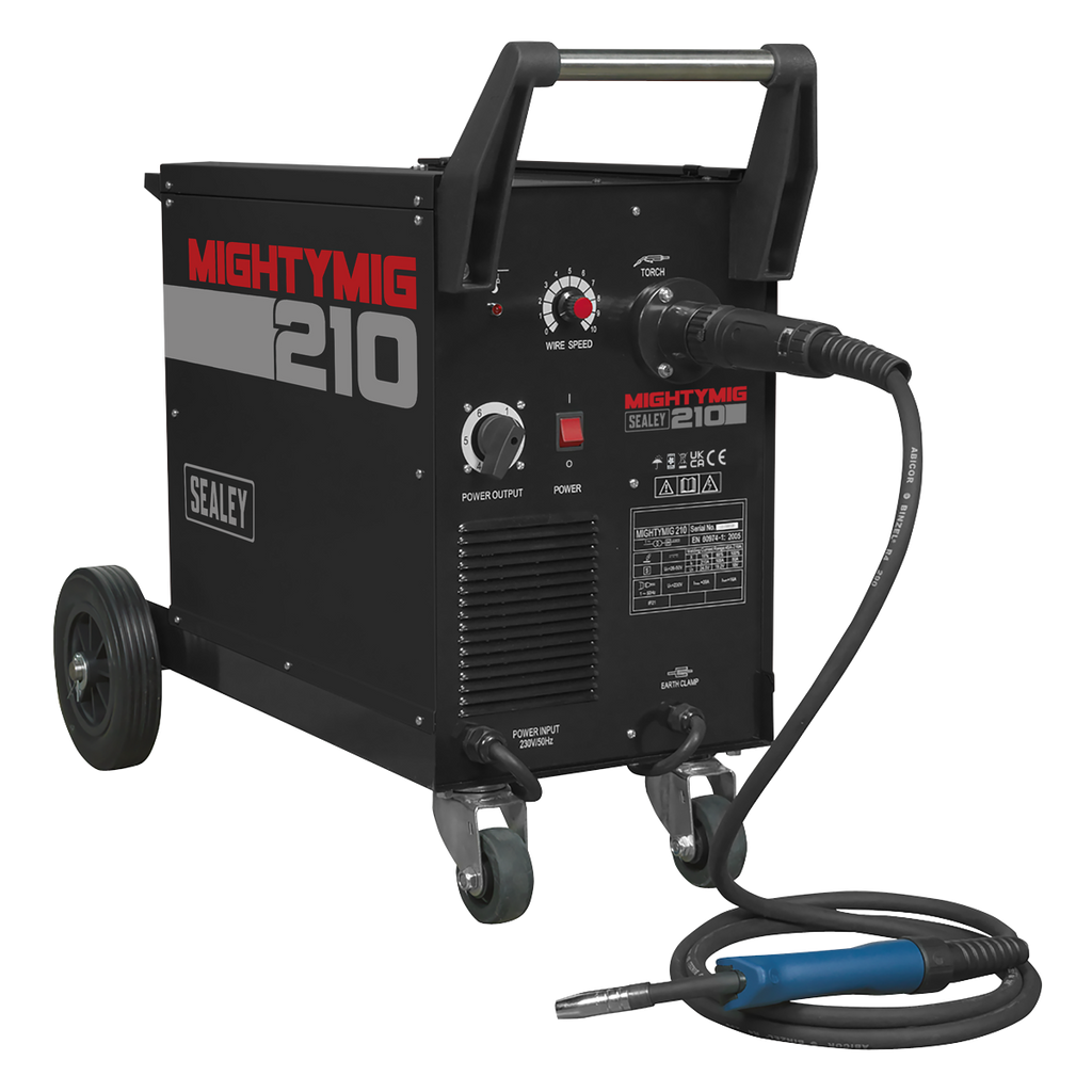 Professional Gas/Gasless MIG Welder with Euro Torch 210A