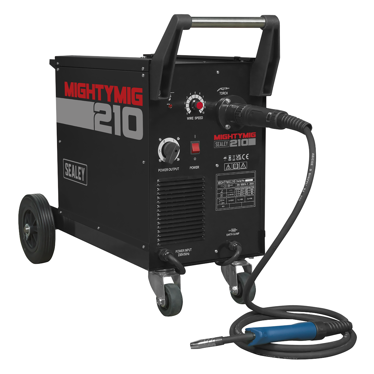 Professional Gas/Gasless MIG Welder with Euro Torch 210A