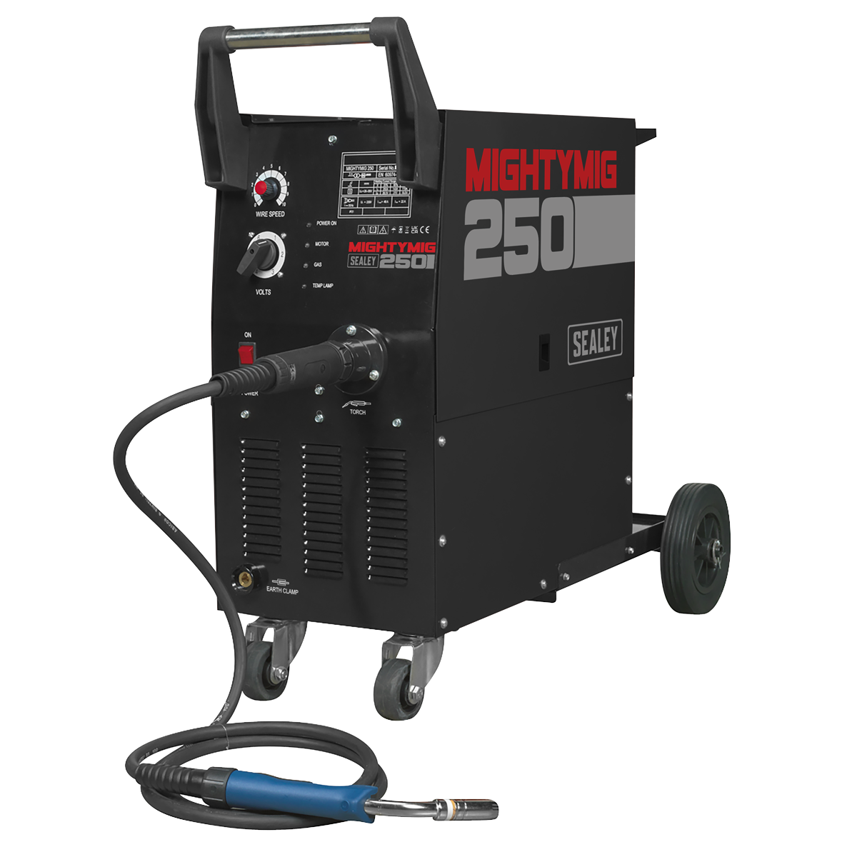 Professional Gas/Gasless MIG Welder with Euro Torch 250A