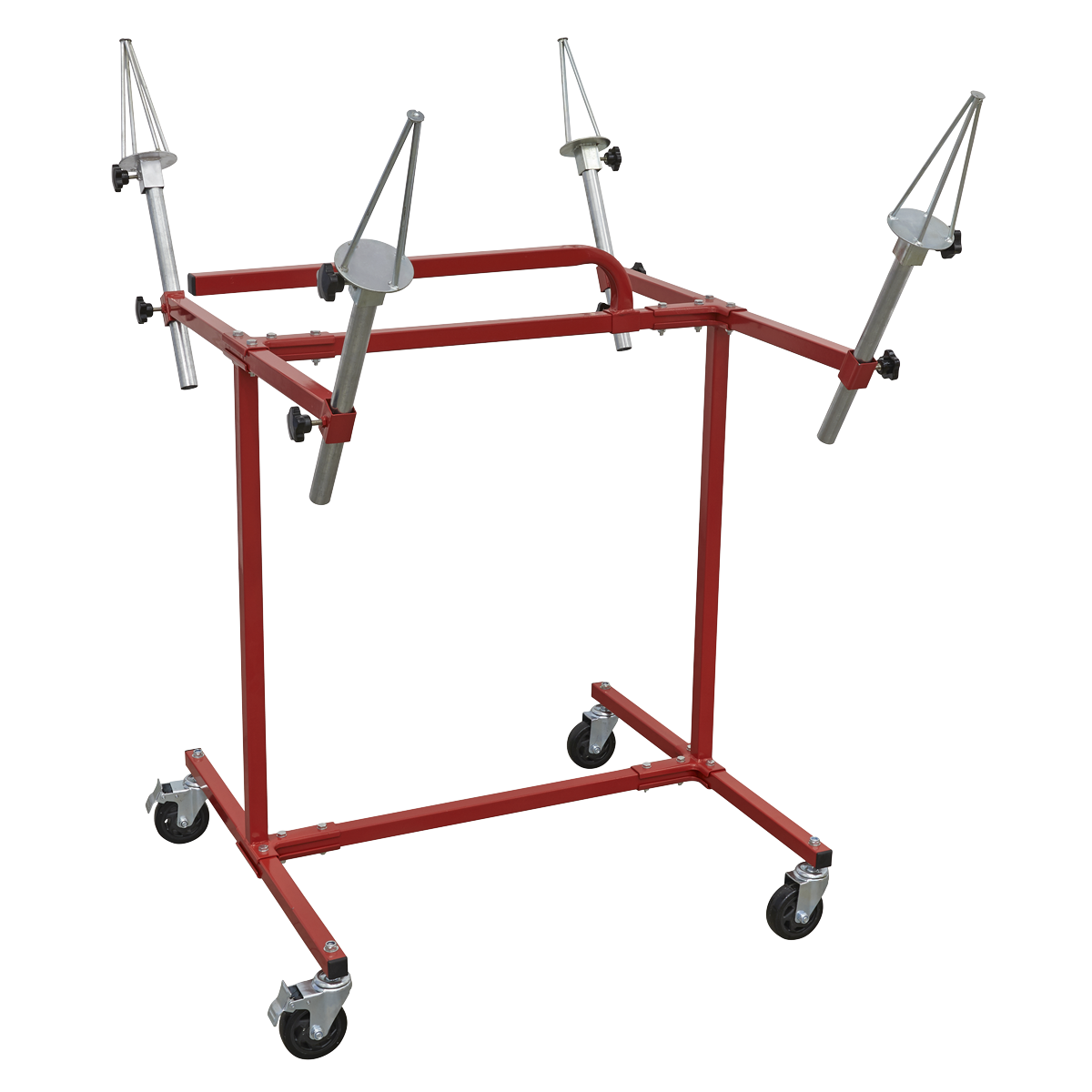 Heavy-Duty Alloy Wheel Painting/Repair Stand 4 Wheel Capacit