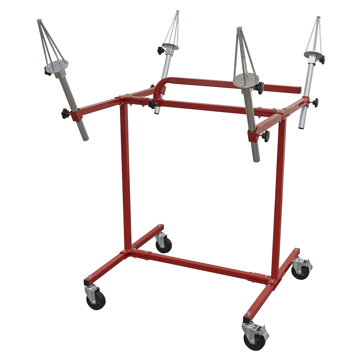 Heavy-Duty Alloy Wheel Painting/Repair Stand 4 Wheel Capacit