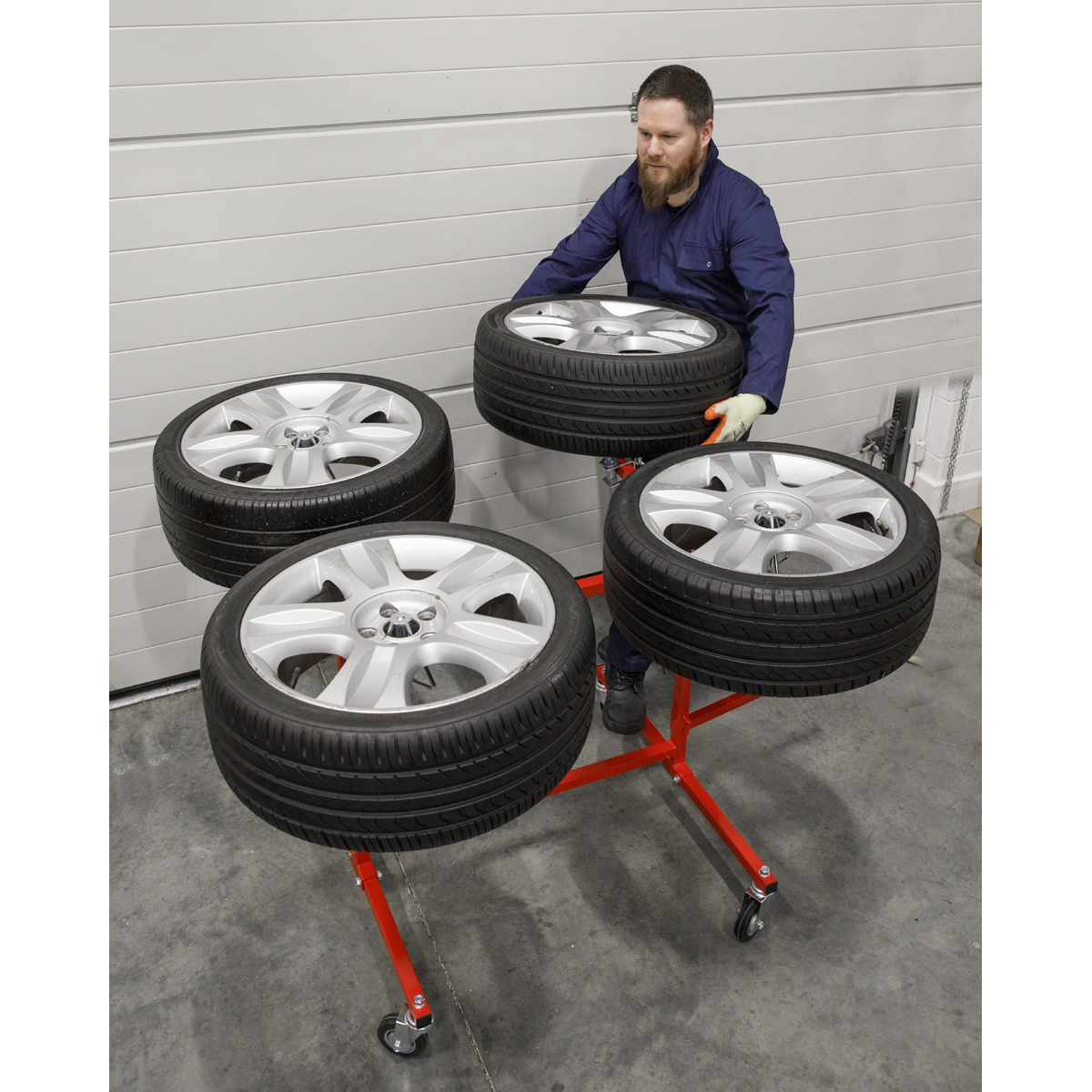 Alloy Wheel Repair/Painting Stand 4 Wheel Capacity