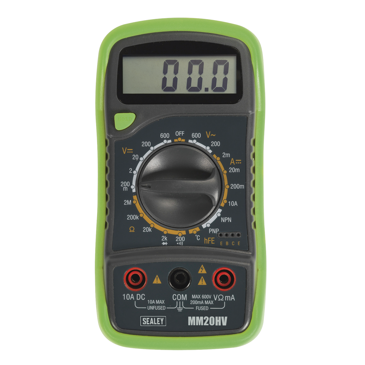 8-Function Digital Multimeter with Thermocouple - Hi-Vis Green