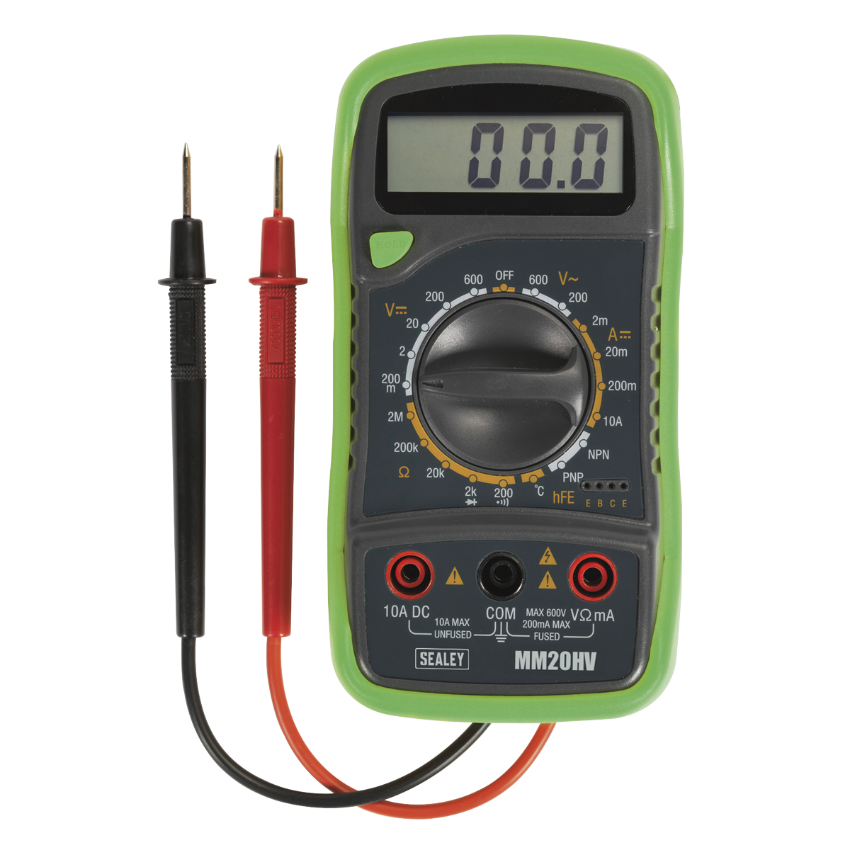 8-Function Digital Multimeter with Thermocouple - Hi-Vis Gre