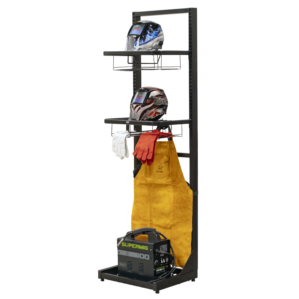 Freestanding Motorcycle Helmet & Gear Storage