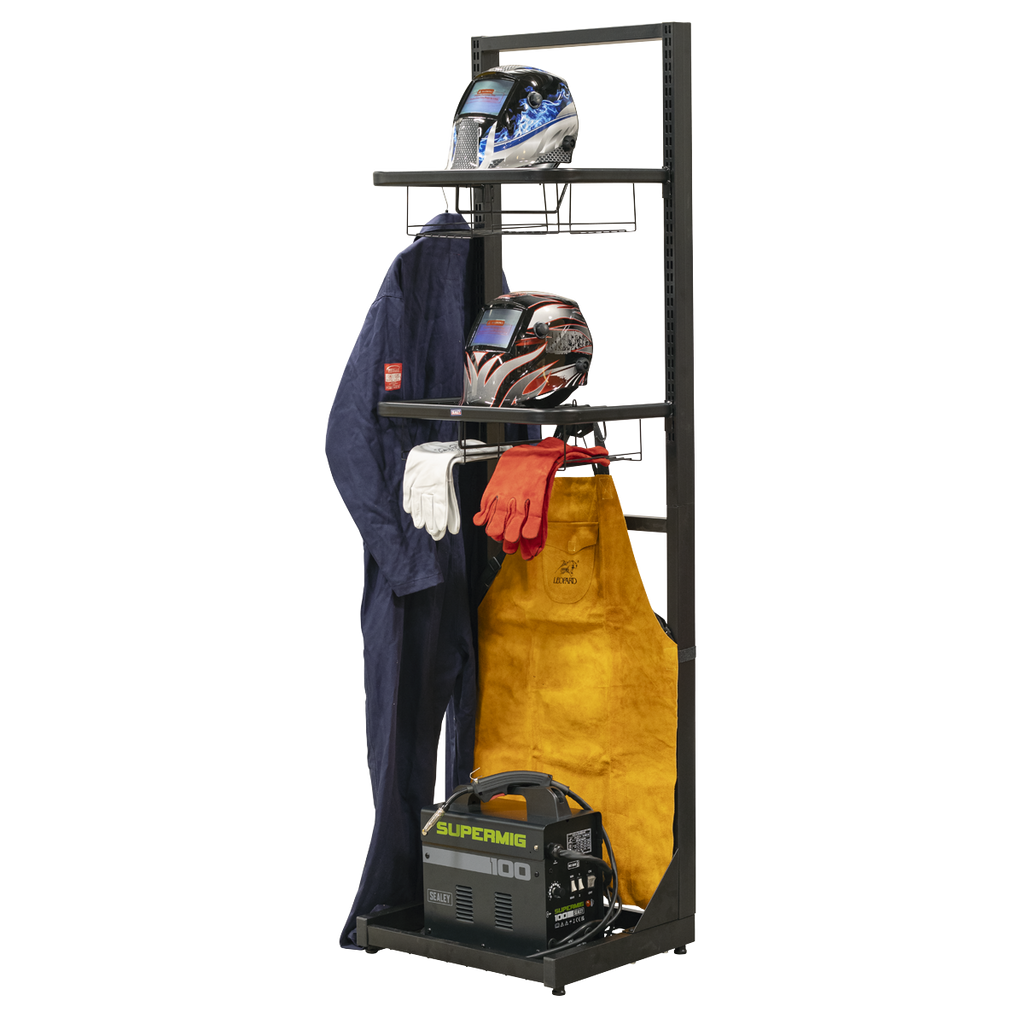 Freestanding Motorcycle Helmet & Gear Storage