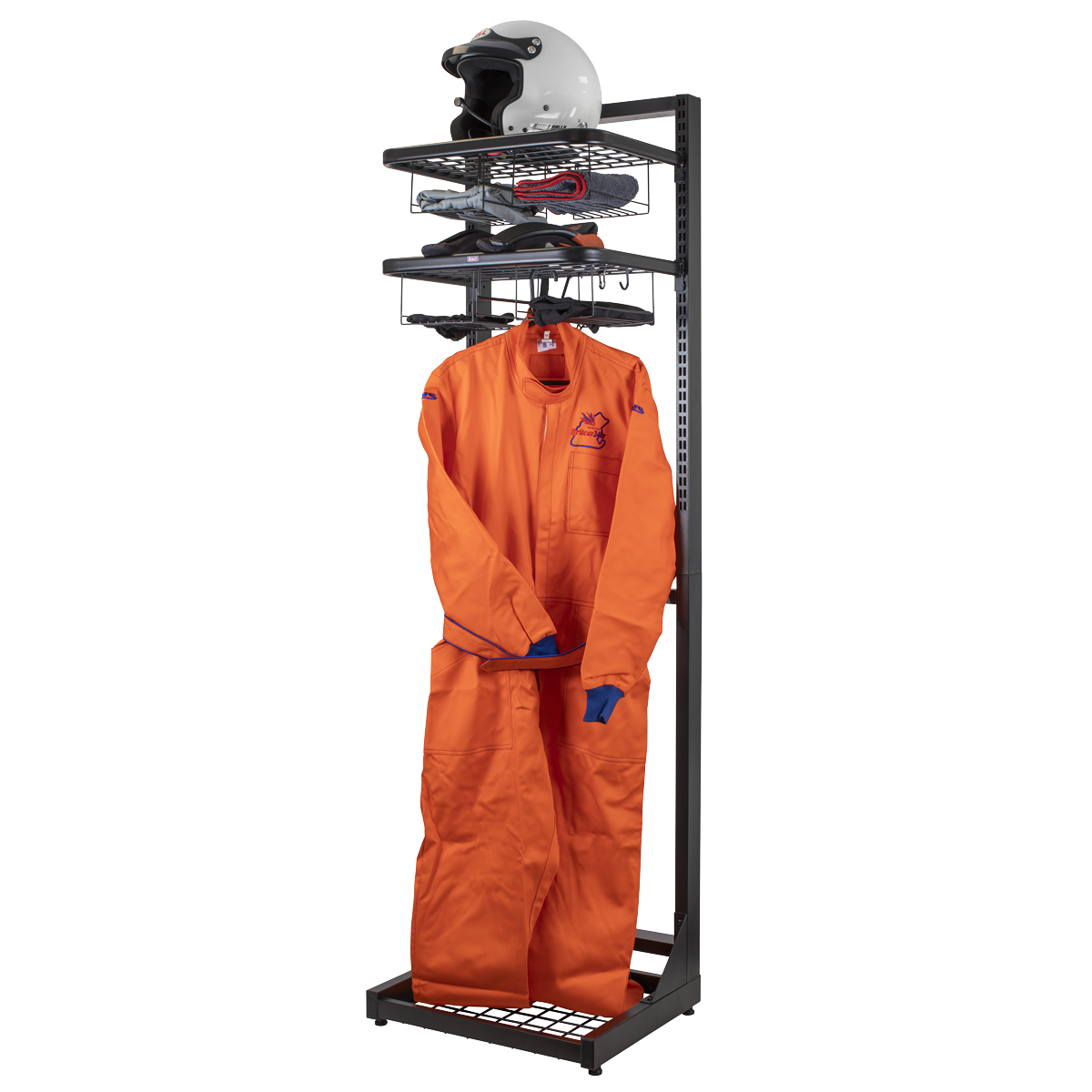 Freestanding Motorcycle Helmet & Gear Storage