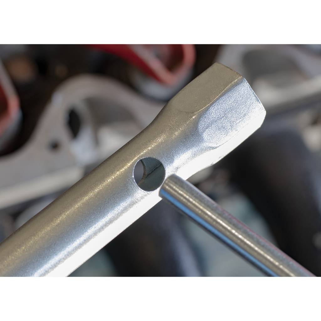 Long Reach Double End Spark Plug Box Spanner with L-Bar 16/1