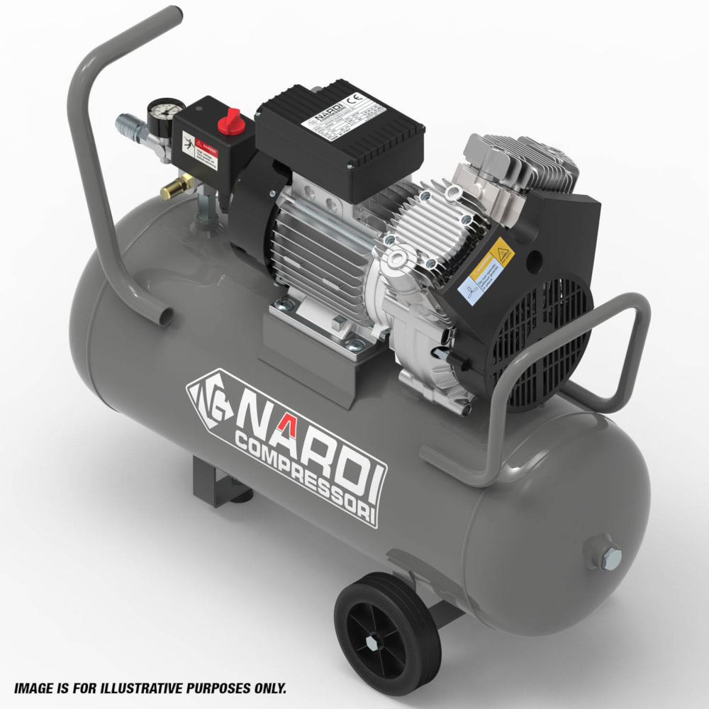 SIP EXT3080024 NARDI EXTREME 3 Direct Drive Air Compressor with Wheels, 30 Litre, 1hp 0.8kW 24V