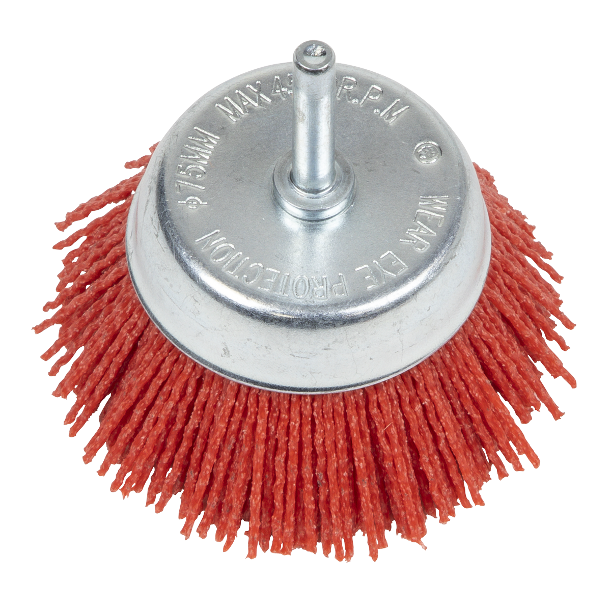 75mm Nylon Filament Cup Brush with 6mm Shaft