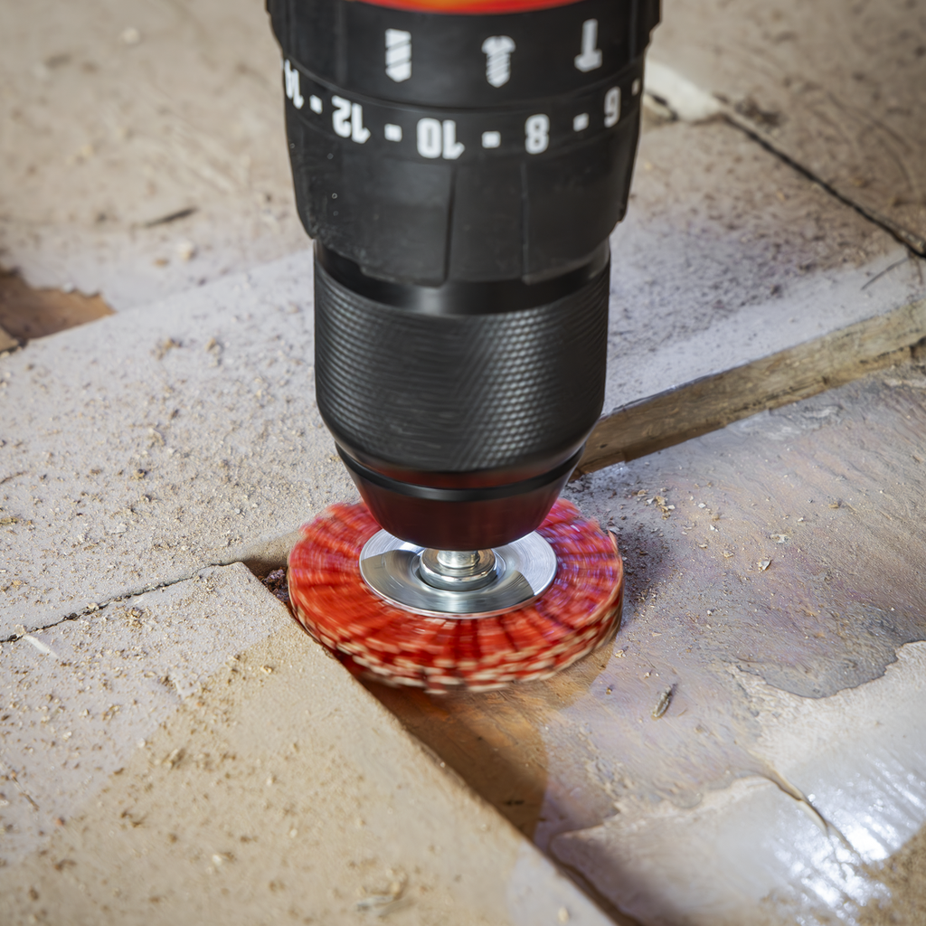 50mm Nylon Filament Circular Brush with 6mm Shaft