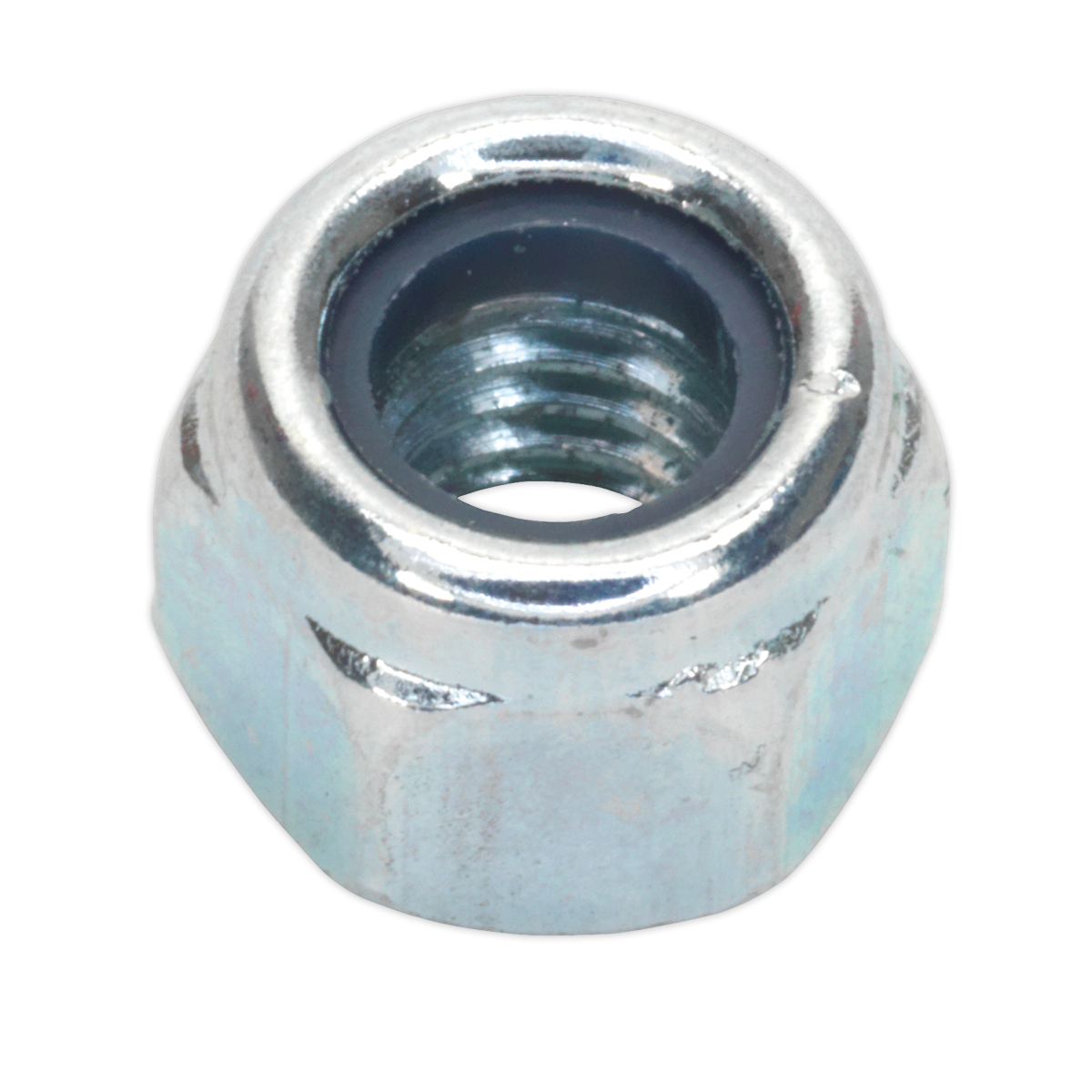 Zinc Plated Nylon Locknut M6, DIN 982 - Pack of 100