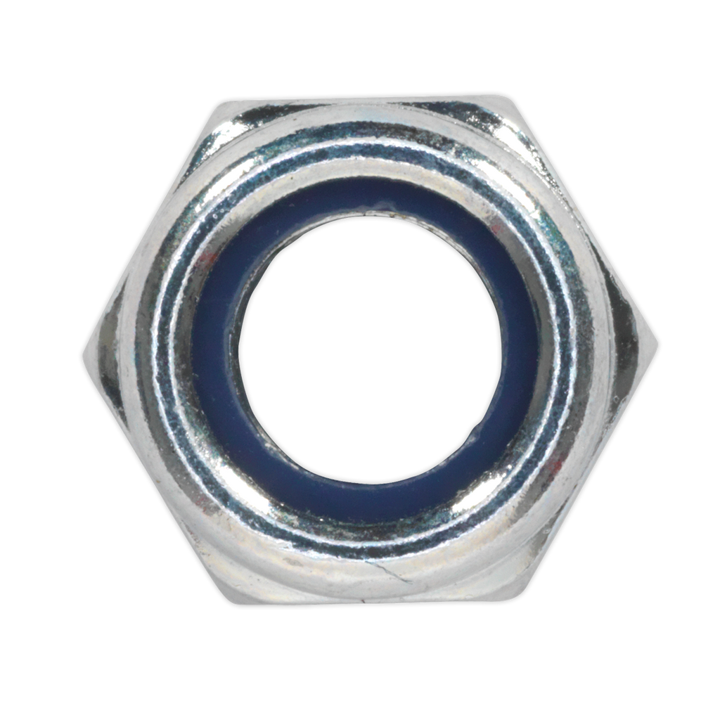 Zinc Plated Nylon Locknut M8, DIN 982 - Pack of 100