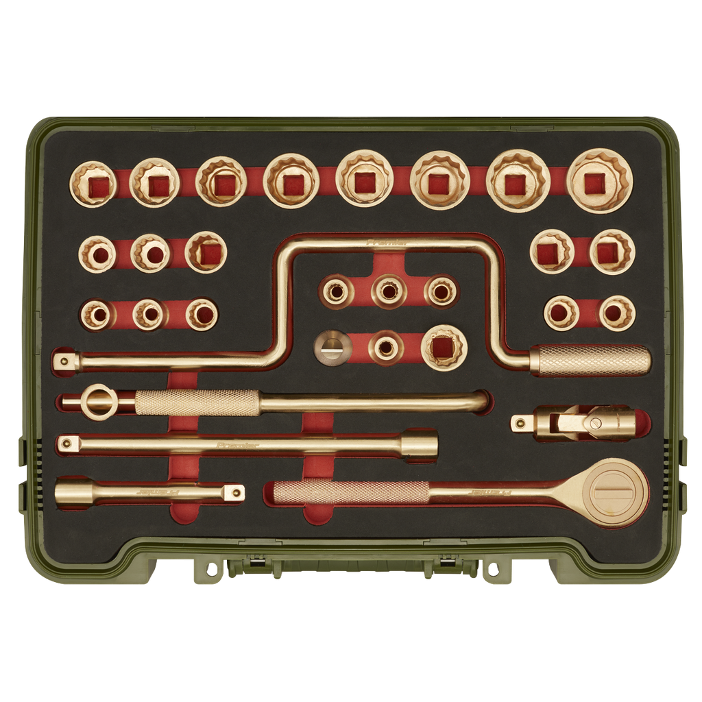Premier Non-Sparking Socket Set 1/2"Sq Drive 31pc