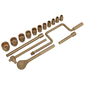 Premier Non-Sparking Socket Set 1/2"Sq Drive 17pc