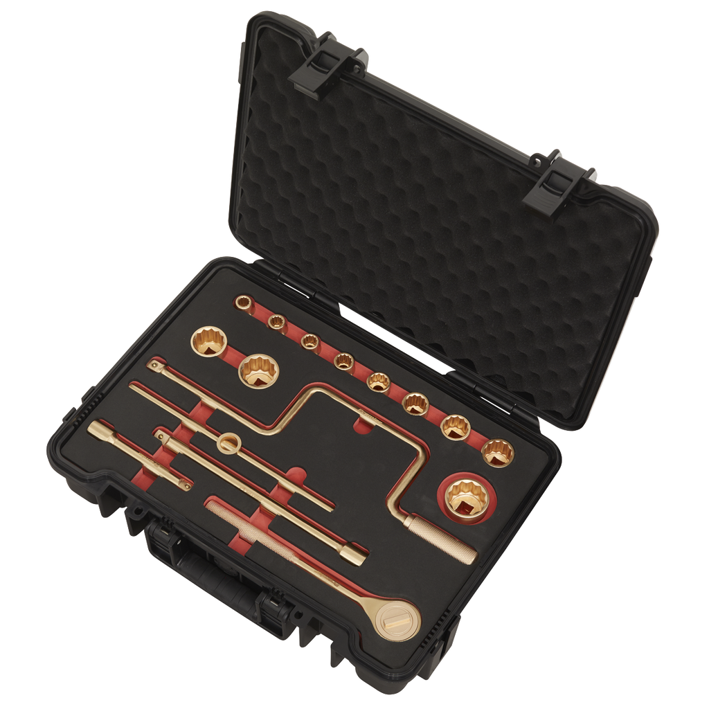 Premier Non-Sparking Socket Set 1/2"Sq Drive 17pc