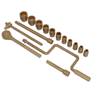 Premier Non-Sparking Socket Set 1/2"Sq Drive 17pc